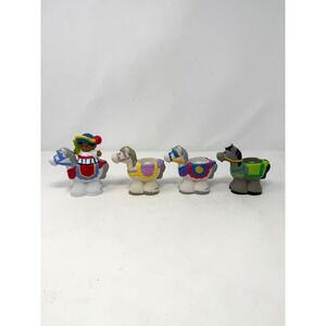 Fisher Price Little People Horses and Rider Figure Lot of 5 Parade Circus Pirate